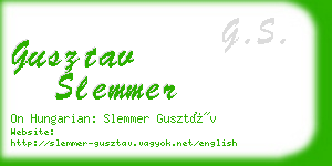 gusztav slemmer business card
